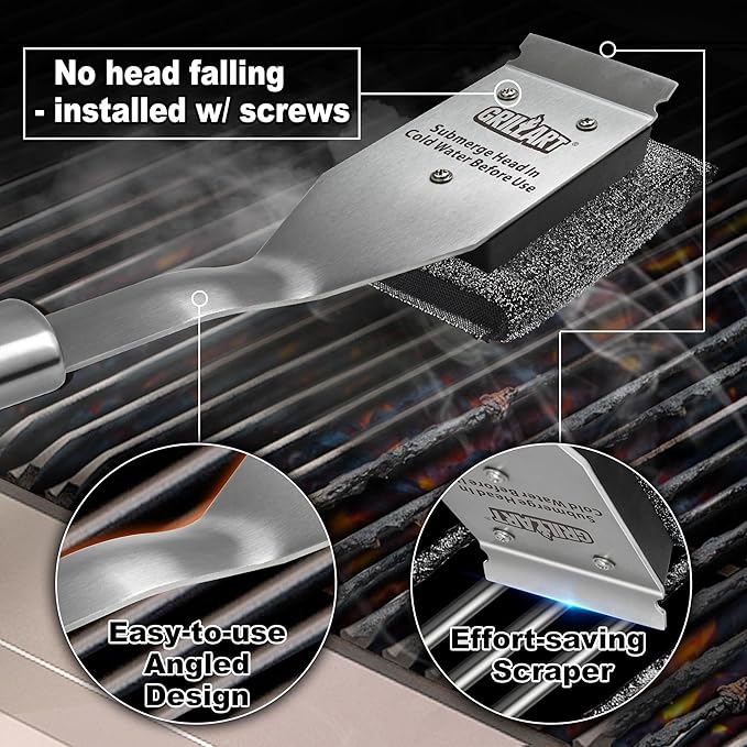 GRILLART Grill Brush Brsitle Free Replacement Head - 1PCS