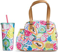 Fit & Fresh Lunch Bag For Women, Insulated Womens Lunch Bag For Work, Leakproof & Stain-Resistant Large Lunch Box For Women With Bottle Pocket, Long Straps, Zipper Closure Laketown Bag Fruit Tumbler