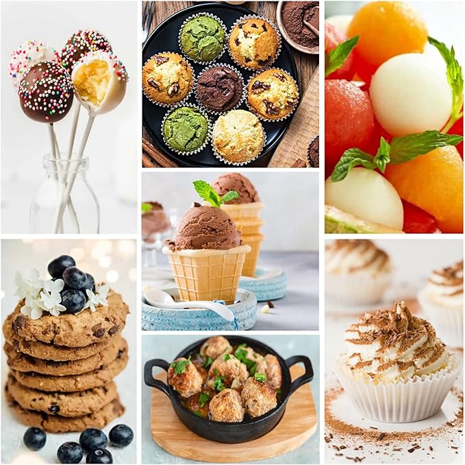 Cookie Scoop, 18/8 Stainless Steel Cookie Scooper, Cookie Scoops for Baking, 2 Tsp/10ml/ 2/3 Tbsp Cookie Dough Scoop, Ice Cream Scooper with Trigger Release, Cookie Scooper for Baking
