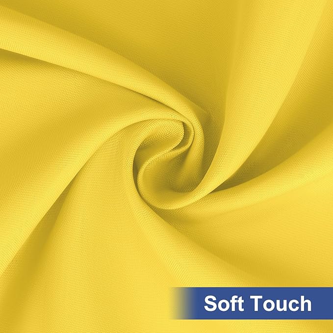 homing Rectangle Table Cloth Cover, Waterproof Polyester Elastic Fitted Tablecloth, Fits for 4 Foot Folding Tables, Washable Table Protector for Picnic, Camping, Outdoor (Yellow, 24" x 48")