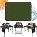 24x31in Heat Resistant Grill Mats for Outdoor Grill to Protect Your Prep Table and Outdoor Grill Table - Fire Proof & Water Proof & Oil Proof BBQ Mat - Green（1mm）