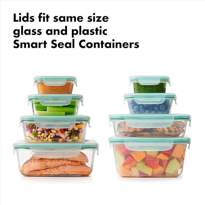 OXO Good Grips 4-Piece Smart Seal Leakproof Mini Glass AirtightContainer Set