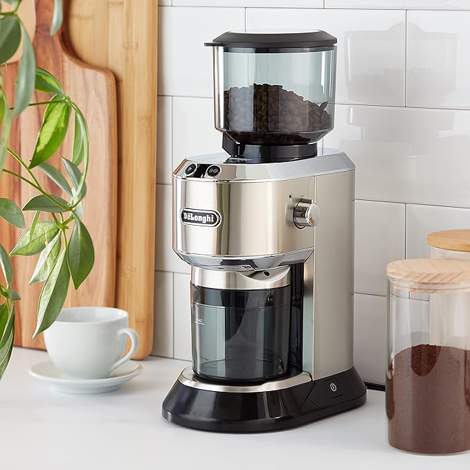 Delonghi Stainless Steel Dedica Coffee Grinder KG521M