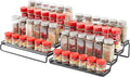 MEIQIHOME 4 Tier Expandable Spice Rack Organizer (11.4 to 22.8 Inch) Step Shelf Spice Storage Holder, for Kitchen Cabinet Countertop Cupboard Pantry, Metal, Black