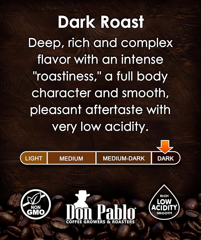 Don Pablo Signature Blend - Limited Edition Dark Roast Gourmet Coffee, 100% Arabica Whole Bean, Non-GMO, Low Acidity, 2 Pound (2 lb) Bag