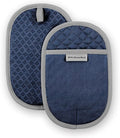 KitchenAid Asteroid Pot Holder 2-Pack Set, Blue Willow, 6.5"x10"