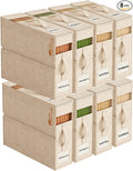 8Pack Sheet Organizers for Linen Closet - King/Queen Size Bedding Storage Boxes with Clear Window | Foldable, Dustproof Linen Organizer for Blankets & Sheet Sets,Beige