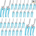 Chumia 30 Pcs Garden Flower Shears Pruning Scissors Heavy Duty Plant Scissors Trimming Garden Clippers Hand Tree Pruner for Yard Gardening Plants Hedge Flower Tree Cutting Secateurs (Blue)