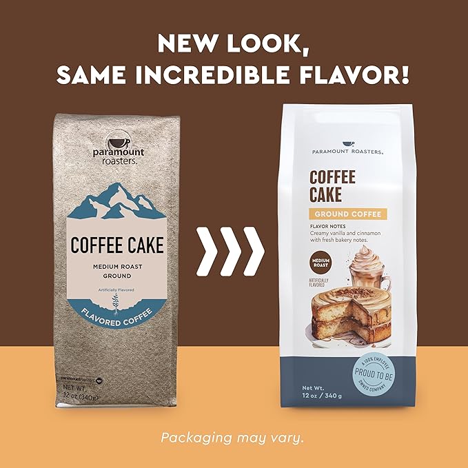 Paramount Roasters, Coffee Cake Flavored Ground Coffee, 12oz medium roast (Paramount Coffee Company)