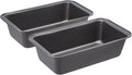 Amazon Basics Rectangular Baking Bread Loaf Pan, 9.5 x 5 Inch, Set of 2, Gray (Pack of 6)