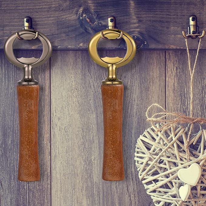 Patelai 10 Pieces Metal Bottle Opener Kit Blank Stainless Steel Bottle Opener Inserts Hardware for Wedding Wine Party DIY Project Craft Wood Turning