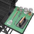 Silicone Griddle Tools Mat for Blackstone - Large Silicone Spatula Mat with Drip Pad - Griddle Mats BBQ Grill Accessories - Side Shelf Mats Grill Pad for Blackstone Griddles Accessories (Light Green)