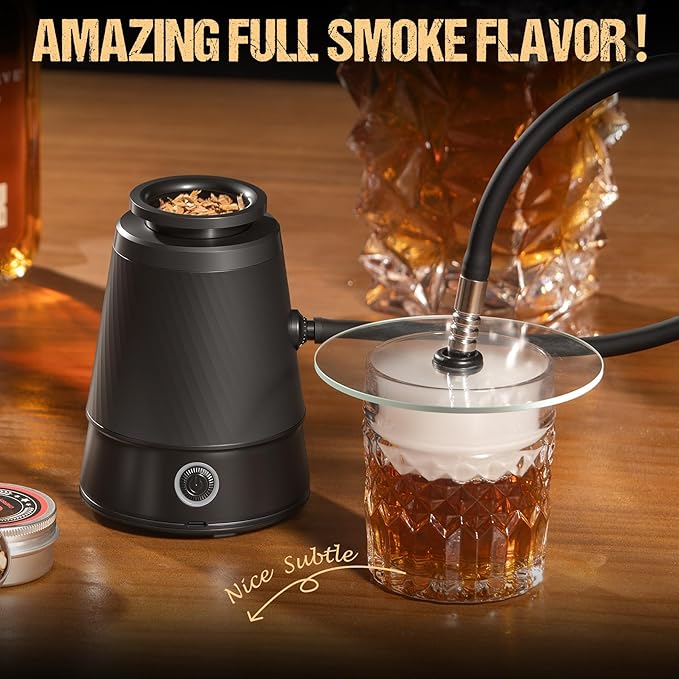 Smoking Gun Pro – Patented Pump System, Effectively Prevents Tar Clogging, Dense Smoke Infuser for Cocktails, Meat & Cheese, Type-C/Battery, Ideal Gift for Men & Home Chefs (Butane not included)
