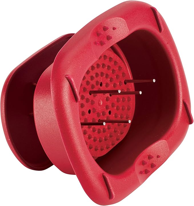 Rachael Ray Tools and Gadgets Stainless Steel Box Grater for Vegetables, Chocolate, Hard Cheeses, and more, Red(9.43 x 8.84 x 8.06 inches)