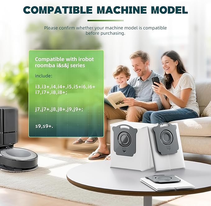 16 Pack Vacuum Bags Replacement Compatible with iRobot Roomba i7, i7+, i3, i3+, i1+, i4, i4+, i6, i6+, j7, j7+, i8, i8+,s9, s9+ Plus, i & s & j Series Clean Base Automatic Dirt Disposal Bags