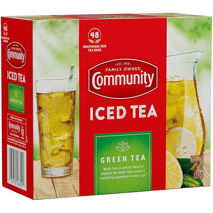 Community Coffee Green Tea, 576 Individual Size Tea Bags, 48 Count (Pack of 12)