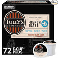 Tully's Coffee French Roast Keurig Single-Serve K-Cup Pods, Dark Roast Coffee, 72 Count
