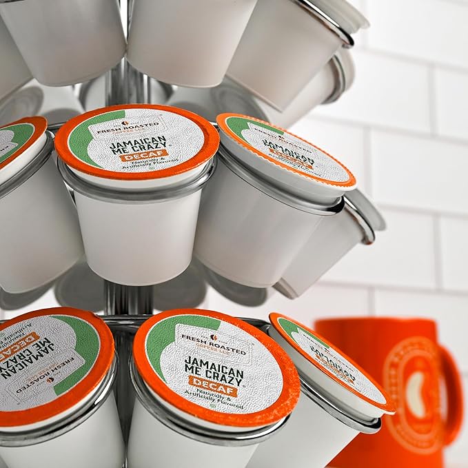 Fresh Roasted Coffee, Decaf Jamaican Me Crazy, Flavored Coffee Pods, 24 Count