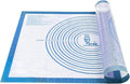 Nonstick Silicone Pastry Mat Extra Large with Measurements 28''By 20'' for Silicone Baking Mat, Counter, Dough Rolling,Fondant/Pie Crust By Folksy Super Kitchen (20×28, Blue)