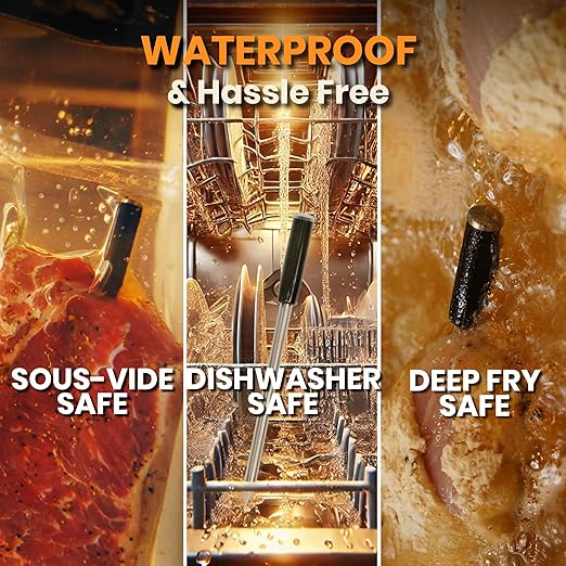 MeatStick V Wireless Meat Thermometer, 1200°F Heat Resistance, Unlimited Range WiFi & Bluetooth, Smart Digital Probe for Grilling, Smoking, Sous Vide, BBQ, Air Fryer, Oven, Smoker, Kitchen Cooking