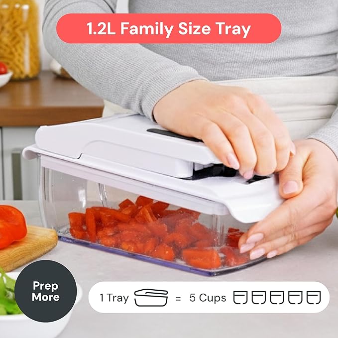 Fullstar Vegetable Chopper and Spiralizer - Food Chopper with Container, Fruit Slicer, Kitchen Gadgets & Accessories, Home Essentials (9 in 1, Black)