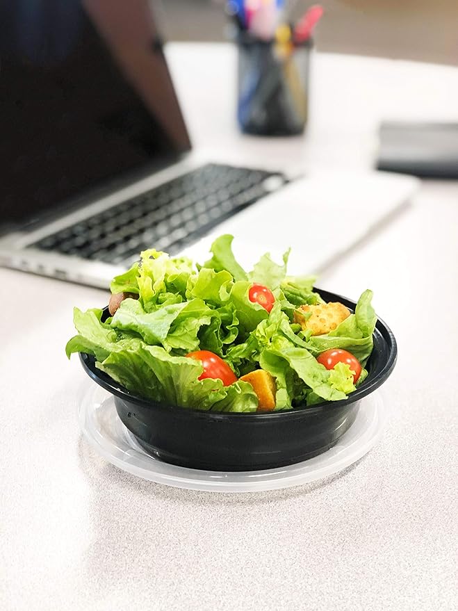 Reli. Meal Prep Bowls w/Lids - 50 Pack (16 oz) | Disposable Bowls with Lids | Microwave/Freezer Safe
