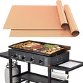 UBeesize 2 Pack Nonstick Copper Grilling Mats for 36 Inch Blackstone Griddle, Resuable Cooking Mat for Grilling, BPA and PFOA Free Heavy Duty BBQ Grill Mats, Griddle Accessories Kit -36 x 17.8 Inch