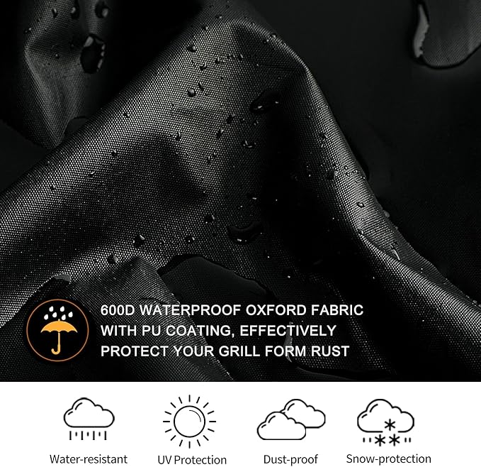 SUPJOYES Grill Cover for Traeger Ironwood 885 Wood Pellet Grill, Heavy Duty Waterproof Smoker BBQ Accessories, Full Length, Special Zipper Design