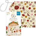 Bee's Wrap Vegan Beeswax Wraps for Food - Vegan Meadow Magic Sandwich Wrap - Made in USA Reusable Bread Bags - Organic & Eco-Friendly Alternative to Aluminum Foil, Sandwich Bags & Plastic Wrap