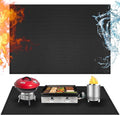 36x48in Heat Resistant Grill Mats for Outdoor Grill to Protect Your Prep Table and Outdoor Grill Table - Fire Proof & Water Proof & Oil Proof BBQ Mat - Black (1mm)