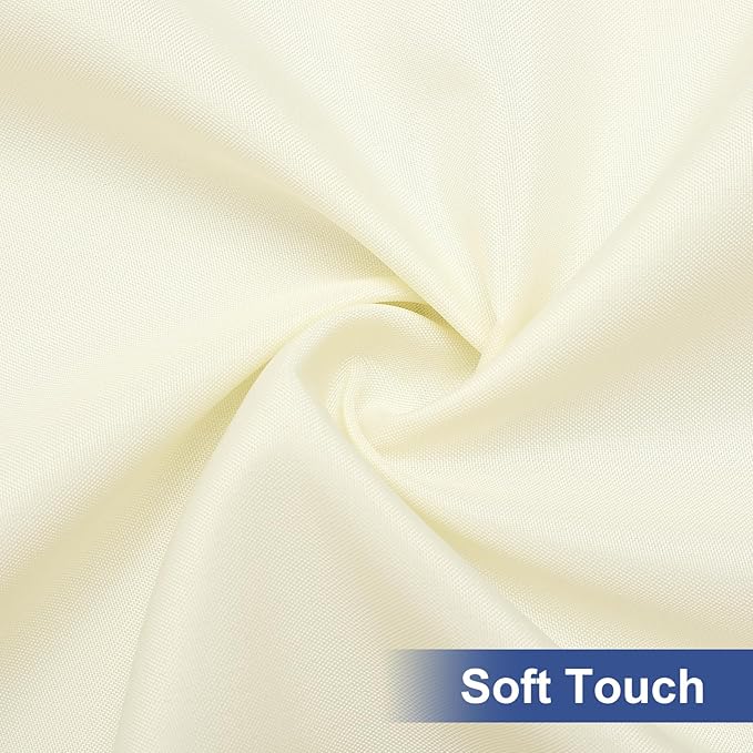 homing Rectangle Table Cloth Cover, Waterproof Polyester Elastic Fitted Tablecloth, Fits for 5 Foot Folding Tables, Washable Table Protector for Picnic, Camping, Outdoor (Cream Yellow, 30" x 60")