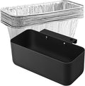 Grill Grease Catcher for Blackstone Griddle with 10 Pack Grease Cup Liners Aluminum Foil Tray Pan Drip Tray Pan for 17, 22, 28 & 36 inches Griddle (Short Hook)