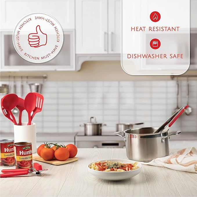 Kitchen Utensils Set, Cooking Utensil Set Kitchen Gadgets, Pots and Pans set Nonstick and Heat Resistant, 24 Pcs Nylon and Stainless Steel, Spatula Set, Apartment Essentials Kitchen Cookware Sets