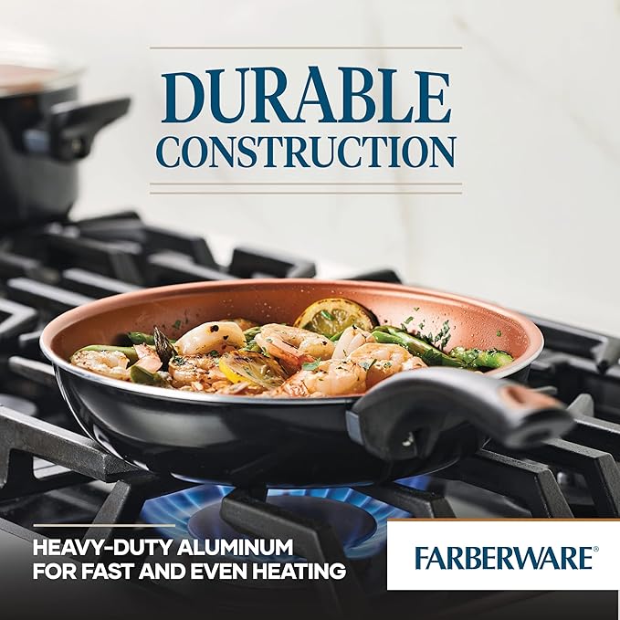 Farberware Glide Nonstick Frying Pan / Fry Pan / Skillet - 10 Inch, Black