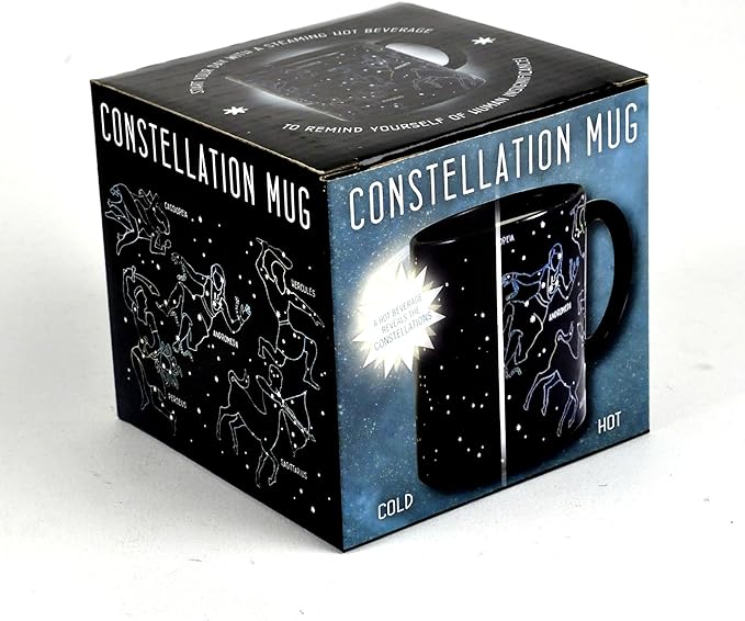 The Unemployed Philosophers Guild Heat Changing Constellation Mug - Add Coffee or Tea and 11 Constellations Appear - Comes in a Fun Gift Box