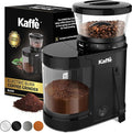 Kaffe Electric Burr Coffee Grinder (5.5oz) w/Adjustable Coarseness Settings - Flat Burr - [New Upgraded Motor ] - Precision Coffee Bean Grinder for Home Use - Black