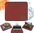 15x18in Heat Resistant Grill Mats for Outdoor Grill to Protect Your Prep Table and Outdoor Grill Table - Fire Proof & Water Proof & Oil Proof BBQ Mat - Red (1mm)