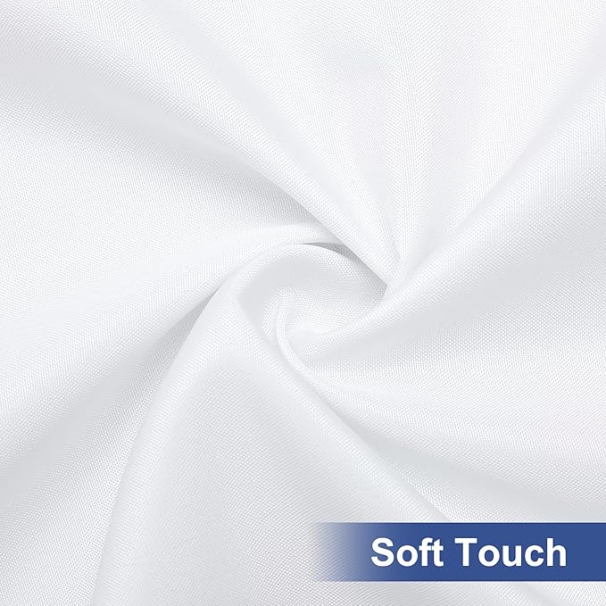 homing Rectangle Table Cloth Cover, Waterproof Polyester Elastic Fitted Tablecloth, Fits for 6 Foot Folding Tables, Washable Table Protector for Picnic, Camping, Outdoor (White, 30" x 72")