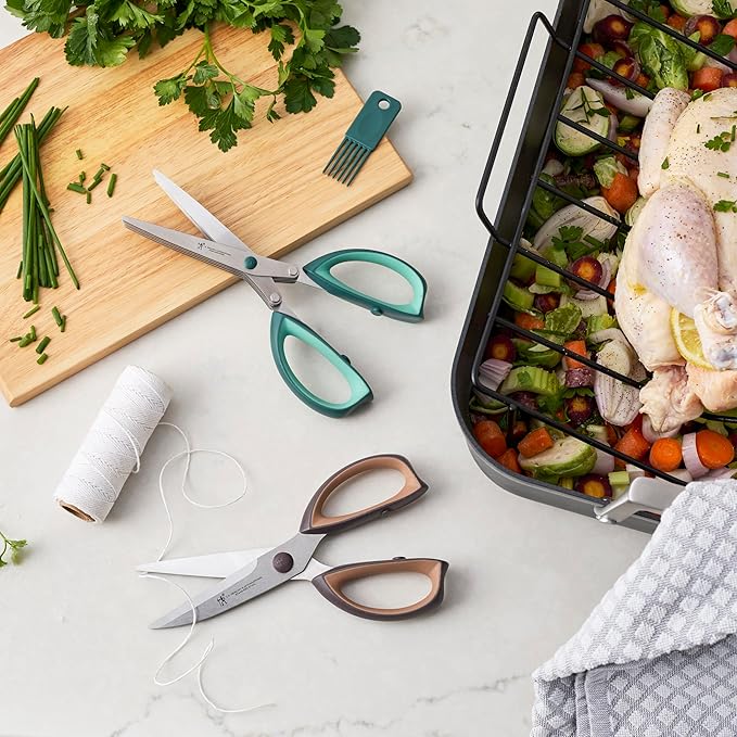 Henckels Kitchen Shears for Herbs, 2-pc, Dishwasher Safe, Heavy Duty, Stainless Steel, Take A Part Shears
