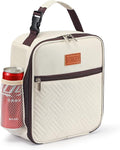 Lunch Bag for Women Insulated Lunch Bag For Men Adults Small Lunch Bag for Office Work - Leakproof Freezable Cooler Bag Reusable Portable Lunch Box (White)