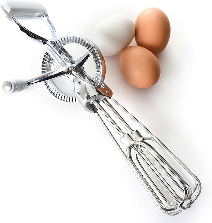 Norpro Egg Beater Classic Hand Crank Style 18/10 Stainless Steel Mixer 12 Inches
