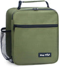 Hap Tim Insulated Lunch Bag Women, Reusable Lunch Box for Women & Men, Adluts Lunchbox for Work, Portable Lunchbag, Army Green（18654-AY）