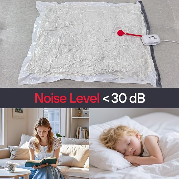 Vacuum Storage Bags for Travel, 12 Pack Vacuum Seal Bags for Clothing Travel, Vacuum Sealer Bags with High Pressure Electric Pump, Portable Space Saver Bags for Luggage Traveling