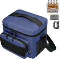 DBTAC Tactical Lunch Bag for Men Women, 12 Cans Insulated Lunch Box for Adult | 9L Leakproof Lunch Cooler Tote for Work Office Outdoor Travel | Soft Easy To Clean Liner x2, Urban Blue