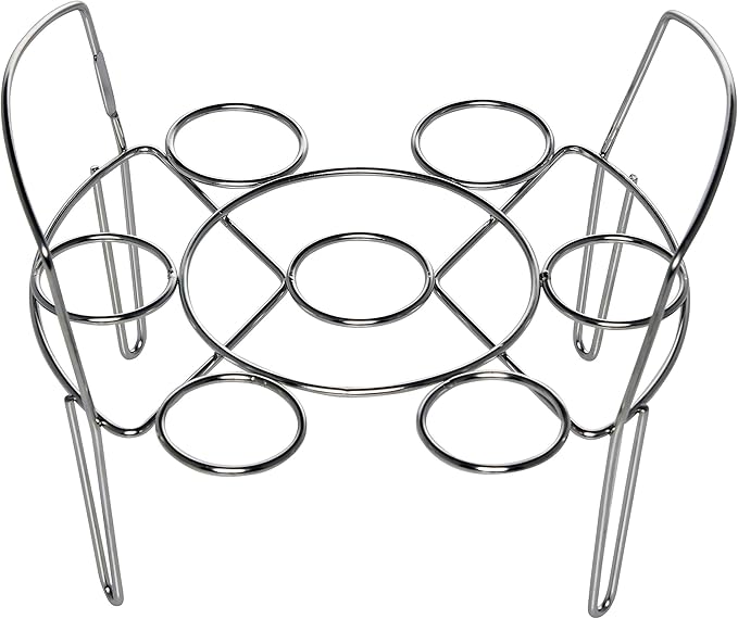 Instant Pot Official Stainless Steel Wire Egg Racks, Set of 2 – Ideal for 6-Quart & 8-Quart Cookers, Ideal for Hard or Soft-Boiled Eggs, Multi-Use Tray for Cooling, Decorating, and Serving