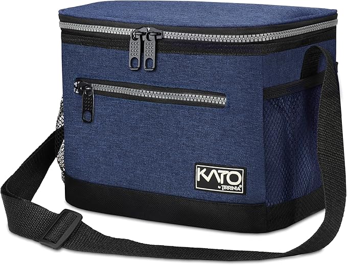 Tirrinia Insulated Lunch Box for Men/Women, Leakproof Lunch Bag for School Work, Large Lunch Tote Kids Boys Girls Student Back to School, Soft Cooler Office Picnic Beach Camping for Adults,Dark Blue
