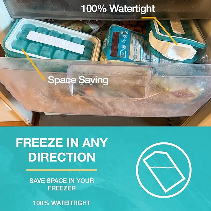 ICEBREAKER POP 2.0 2024: Make And Serve Ice Without Ever Touching The Ice | The Sanitary Silicone Ice Cube Tray for Freezer | Patented Ice Trays for Freezer | This Ice Cube Maker Makes 18 Cubes