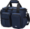 MIER Lunch Box for Men Heavy Duty Insulated Lunch Bag 20 Cans Large Leakproof Soft Cooler Bags with Multiple Pockets for Picnic Work Travel (Navy Blue)