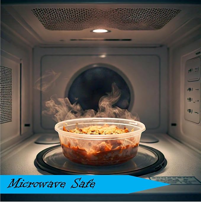 Mr Miracle 8OZ Deli Containers with Lids - 15 Pack of 8 oz Clear Airtight Reusable Plastic Food and Multi-Purpose Deli Containers - Microwave, Freezer, and Dishwasher Safe