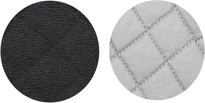 Cotton Pot Holders Cotton Made Machine Washable Heat Resistant Everyday Kitchen Basic Terry Pot Holder, Hot Pads, Trivet for Cooking and Baking Set of 4 (Black)